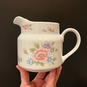 Vintage 1989 FTDA Floral Ceramic Creamer Pitcher Japan